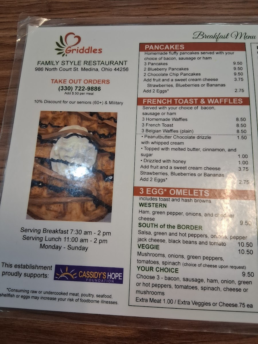 Menu Griddle's Cafe-8